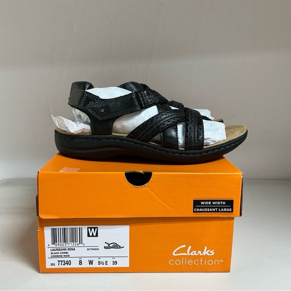 Clarks Women's Laurieann Rena Black Combi - Picture 7 of 7